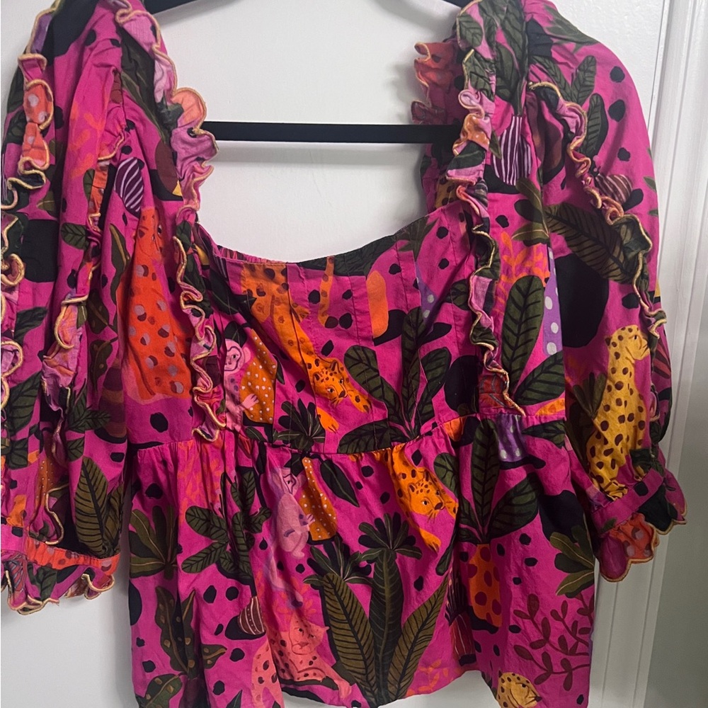 FARM Rio Pop Leopards Blouse - Picture 3 of 8